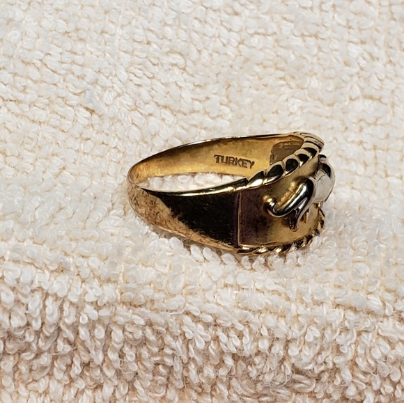 SOLD 14k Two Tone Gold Panther Ring - Picture 3 of 4